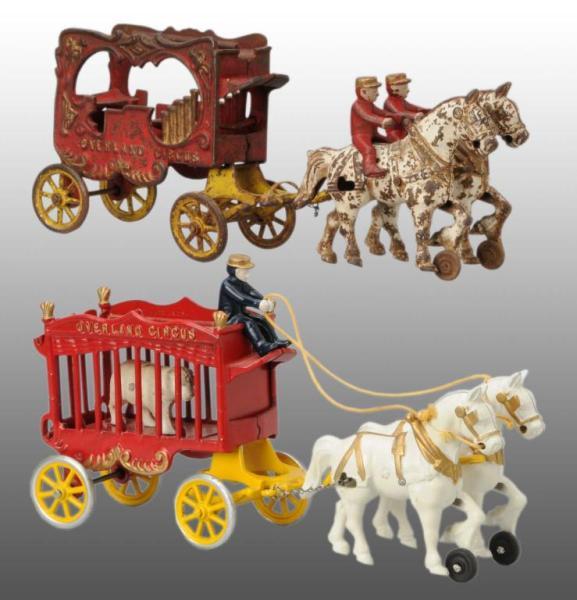 Appraisal: Lot of Cast Iron Overland Circus Pieces Description Both are