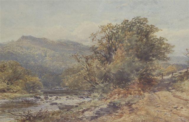 Appraisal: JOHN C SYER - COUNTRY LANE BESIDE A RIVER WITH