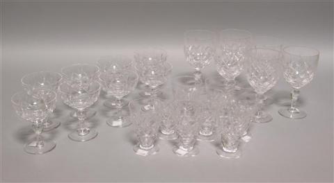 Appraisal: SUITE OF STUART ENGLAND LISMORE STYLE STEMWARE Twenty two pieces