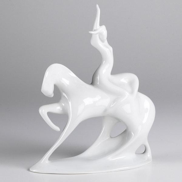 Appraisal: ROYAL DUX White porcelain figurine of a nude female on