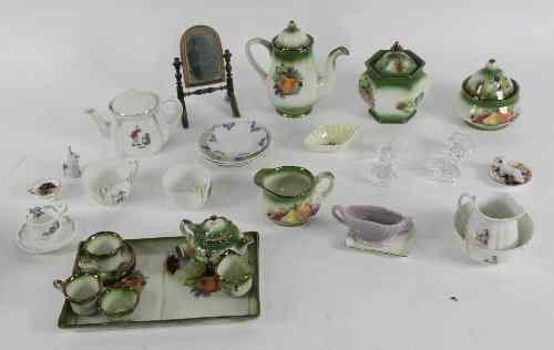 Appraisal: Five doll's house part tea services and other dolls house