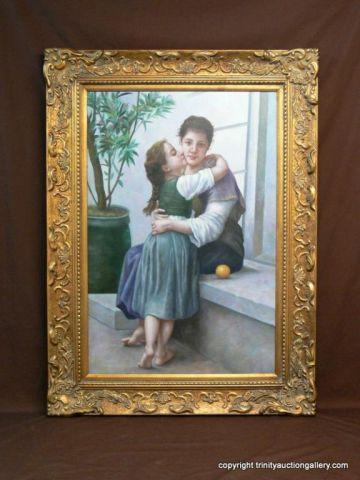 Appraisal: Oil on Canvas Painted by Jenny Lg Ornate Frame -