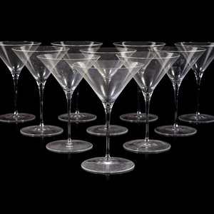 Appraisal: A Set of Twelve Lobmeyr Cocktail Glasses Designed by Oswald