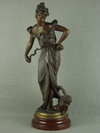 Appraisal: FIGURINE - CIRCA - CAST SPELTER FIGURE OF STANDING FEMALE