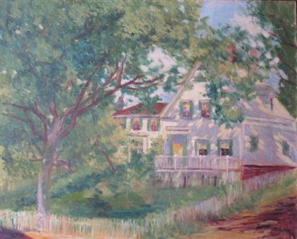 Appraisal: BERTHA LEA LOW - A HOUSE AMONG TREES Provincetown Art