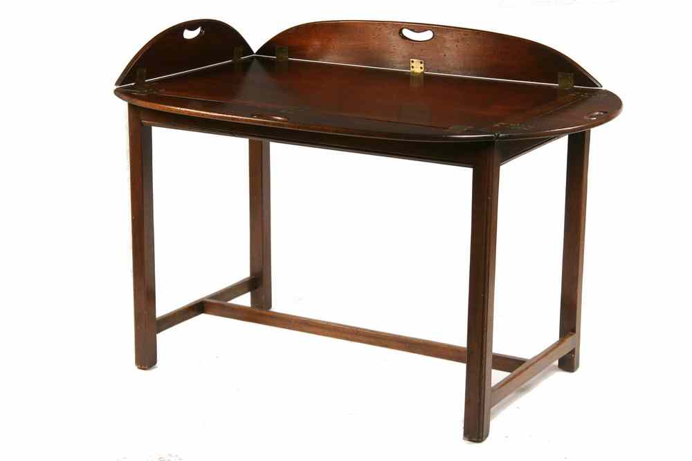 Appraisal: BUTLER'S TRAY TOP TABLE - Butler's Tray Top Sofa Table