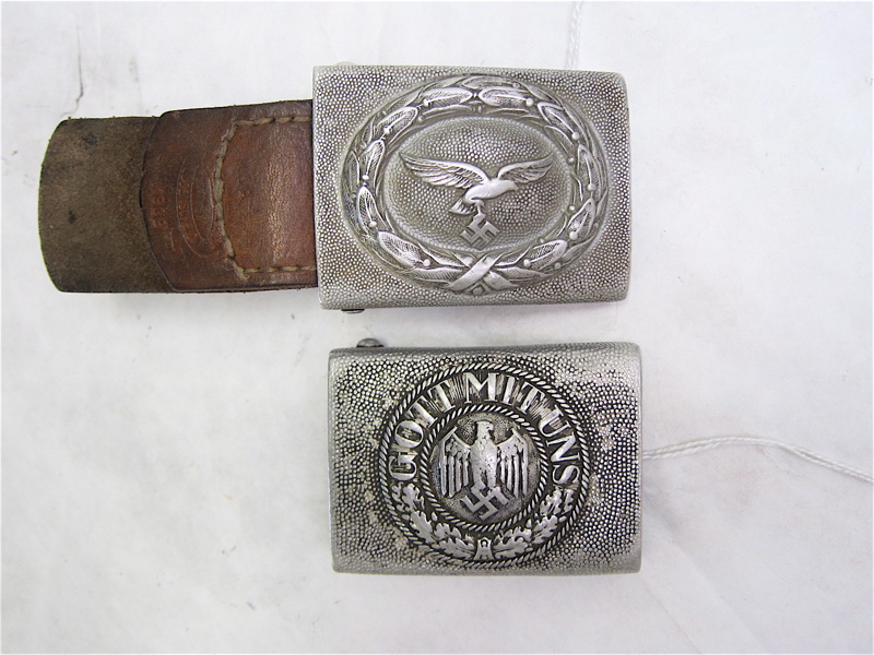 Appraisal: TWO WORLD WAR TWO GERMAN NAZI BELT BUCKLES the first