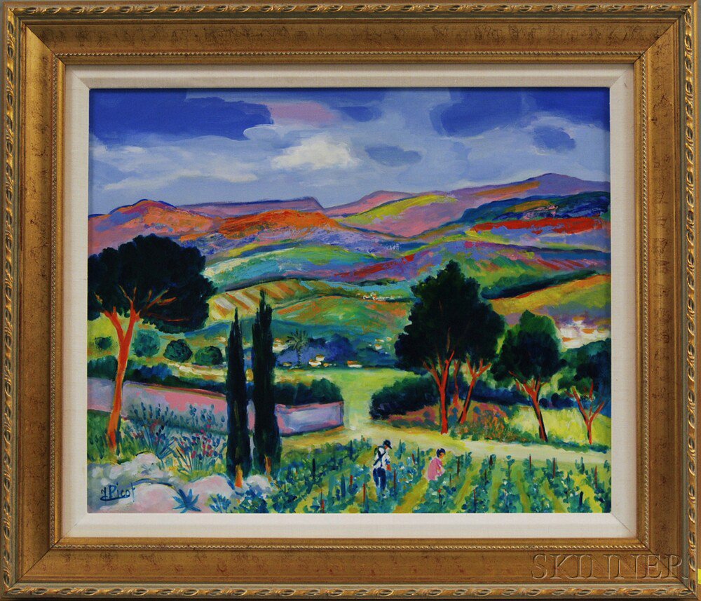 Appraisal: Jean Claude Picot French b Paysage en Septembre Signed JC