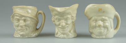 Appraisal: Royal Doulton miniature all white character jugs Toby Philpotts crack