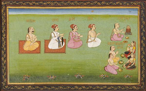 Appraisal: An Indian miniature painting Rajasthani School Late th Century Gilt