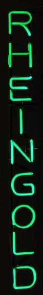 Appraisal: Rheingold Neon Sign Description s Green neon Condition Good Size