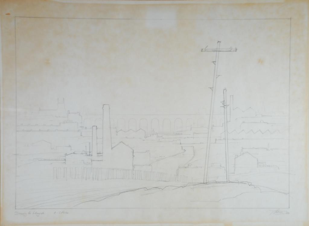 Appraisal: TREVOR GRIMSHAW - PENCIL DRAWING Stockport viaduct signed and dated