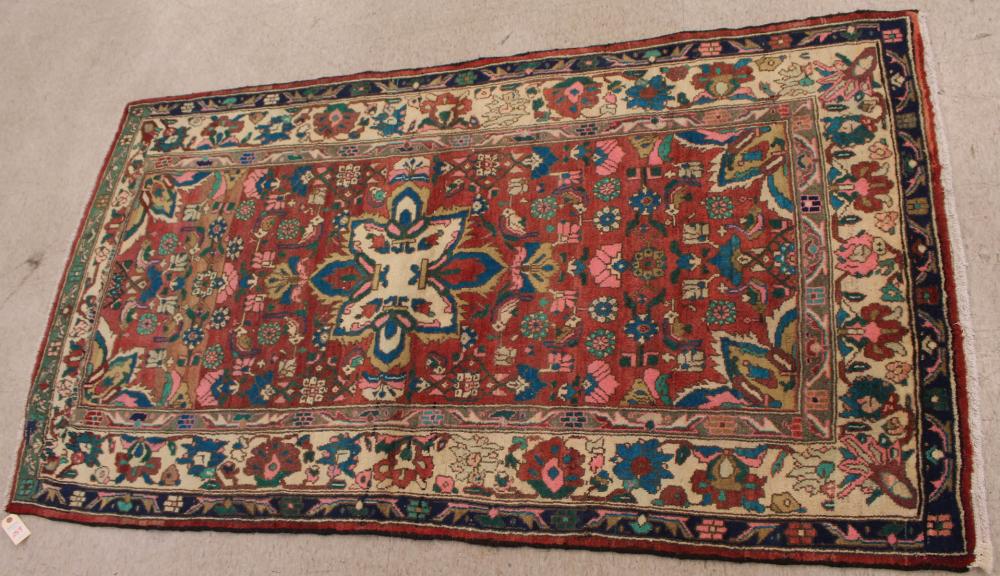 Appraisal: HAND KNOTTED PERSIAN AREA RUG Hamadan region northwest Iran floral