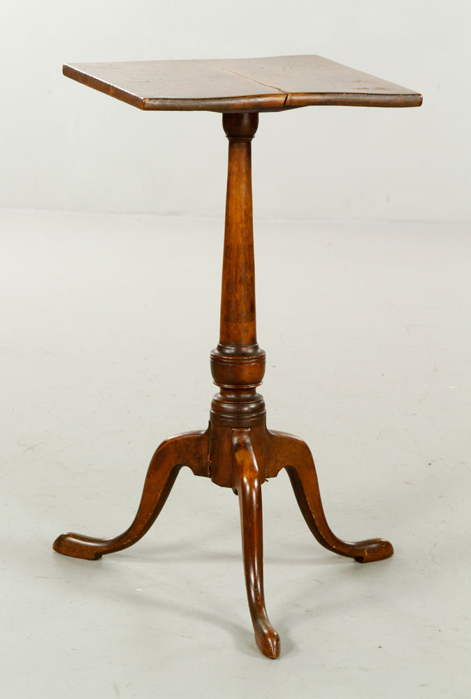 Appraisal: - th C Queen Anne Maple Candlestand th century Queen