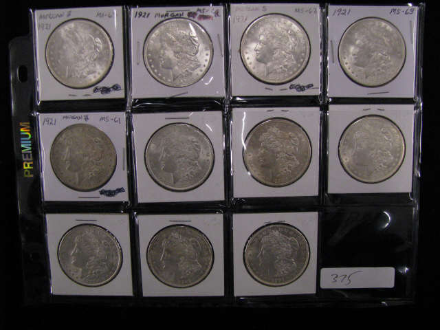 Appraisal: Morgan Silver Dollars uncirculated