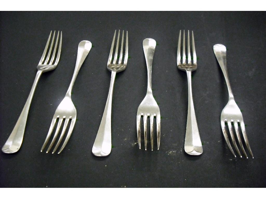 Appraisal: Set of six mid th century dessert forks maker Roberts