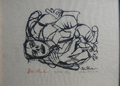 Appraisal: BEN SHAHN american - FUTILITY pencil signed titled and numbered