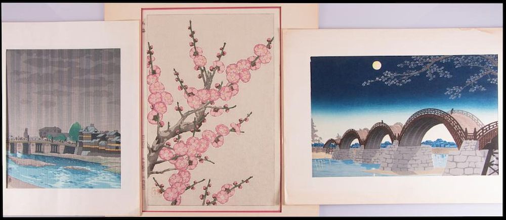 Appraisal: Japanese Woodblock Prints Artist Tokuriki TOMIKICHIRO - Kawarazaki SHODO -