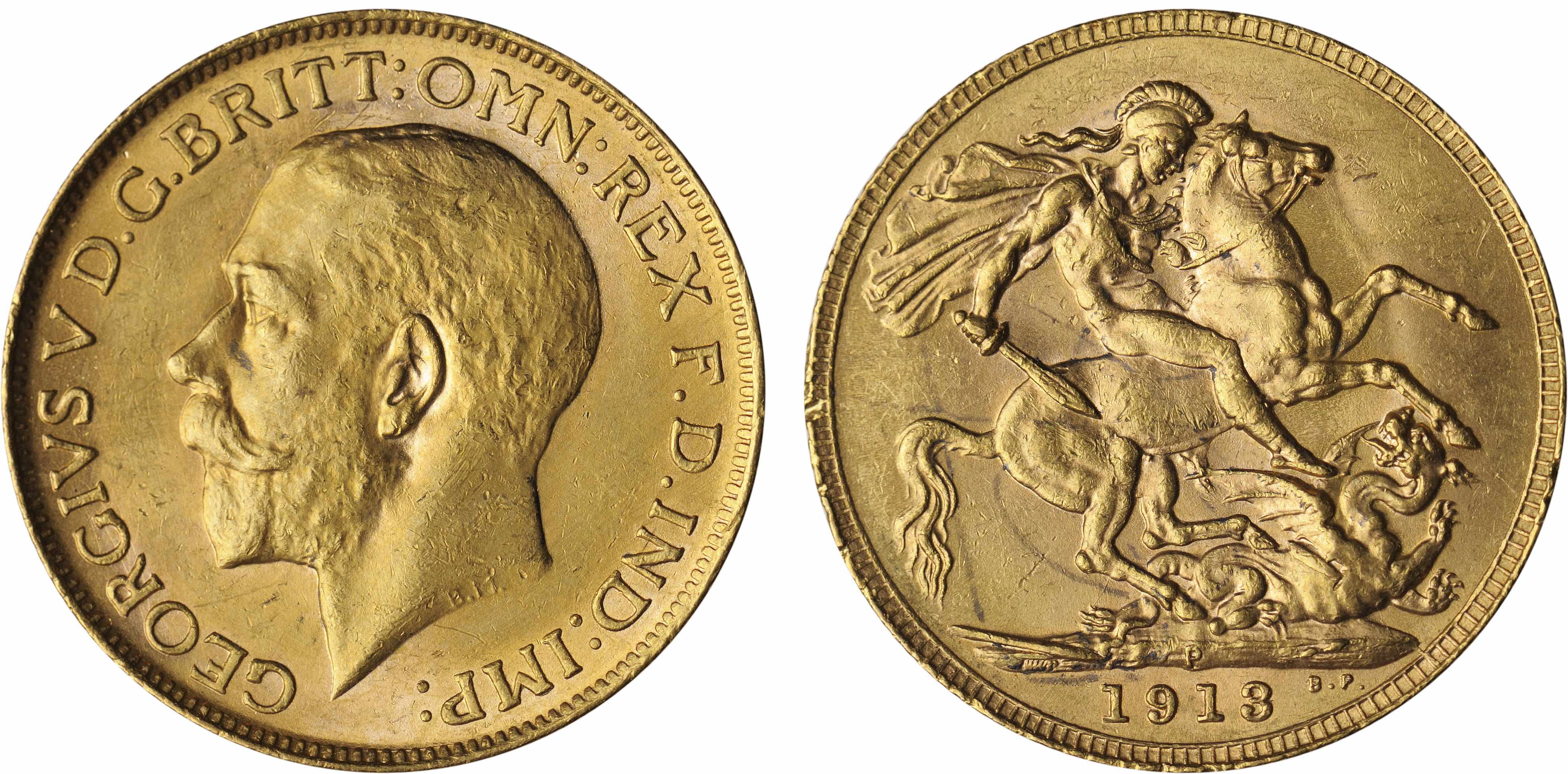 Appraisal: Australia George V Sovereign -P KM- Brilliant Uncirculated with good