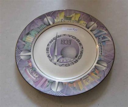 Appraisal: Decorative plate circa s Center of plate decorated with scenes