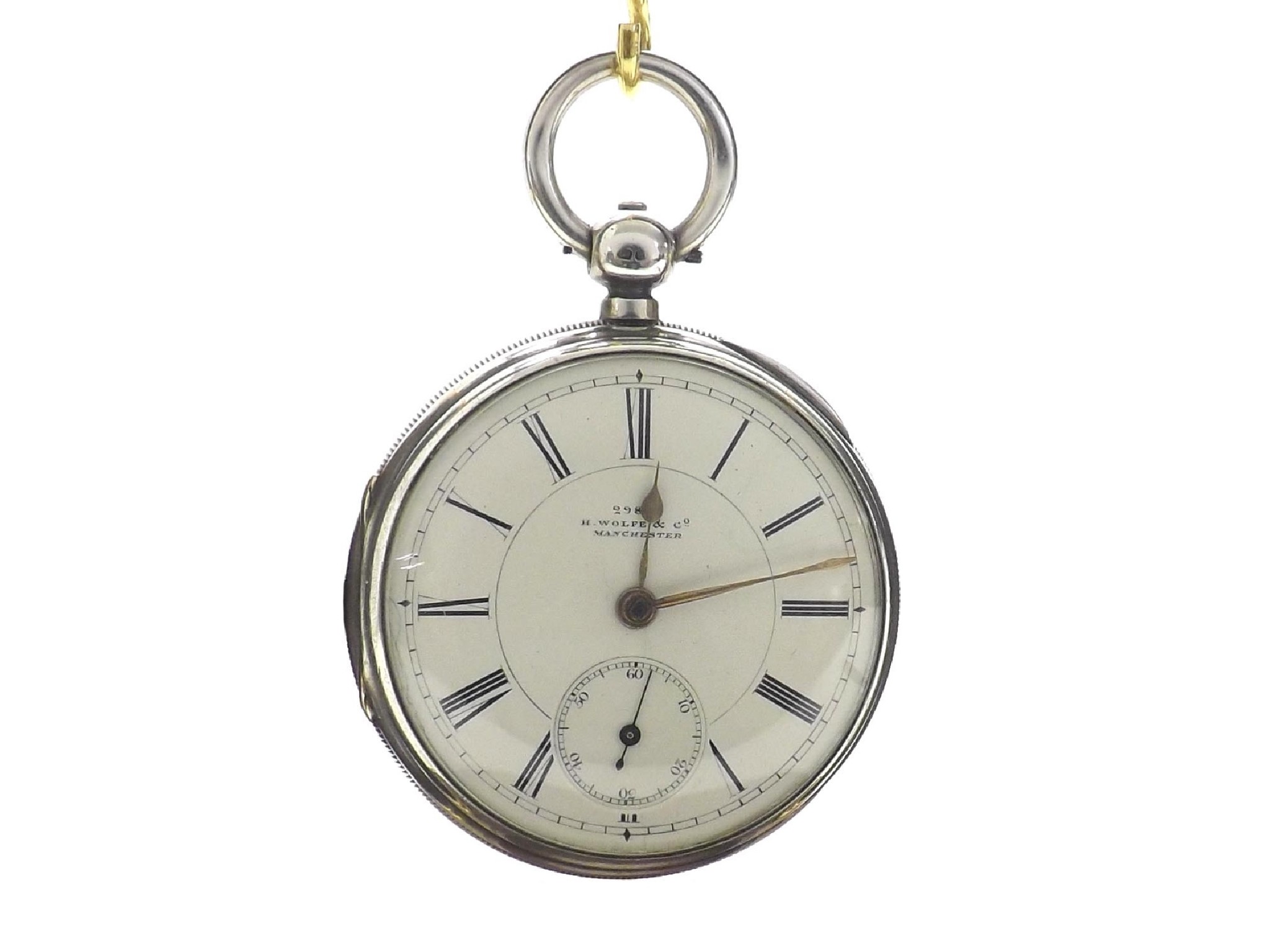 Appraisal: Silver fusee lever pocket watch Chester signed Henry Wolfe Co