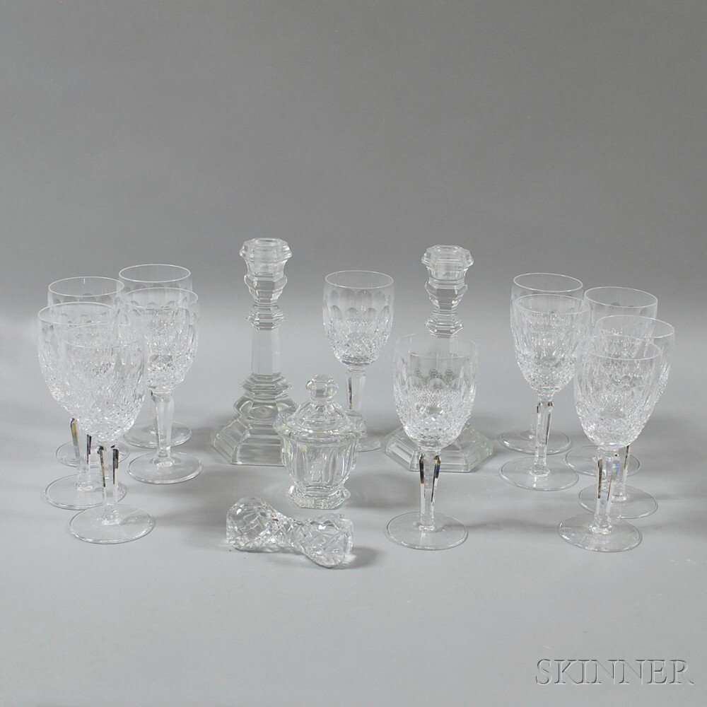 Appraisal: Sixteen Pieces of Glass Tableware a set of twelve Waterford