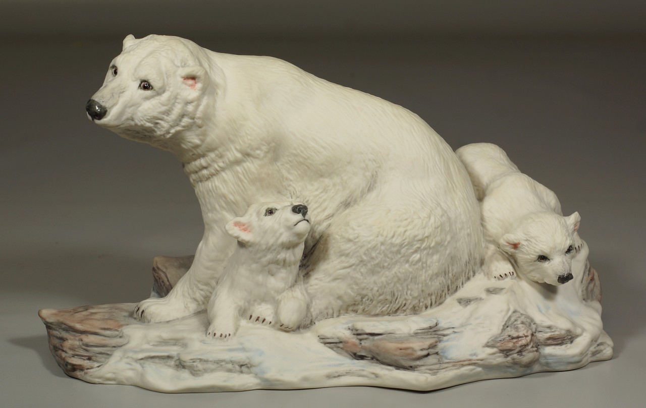 Appraisal: Boehm porcelain figurine Polar Bear with Cubs numbered l x