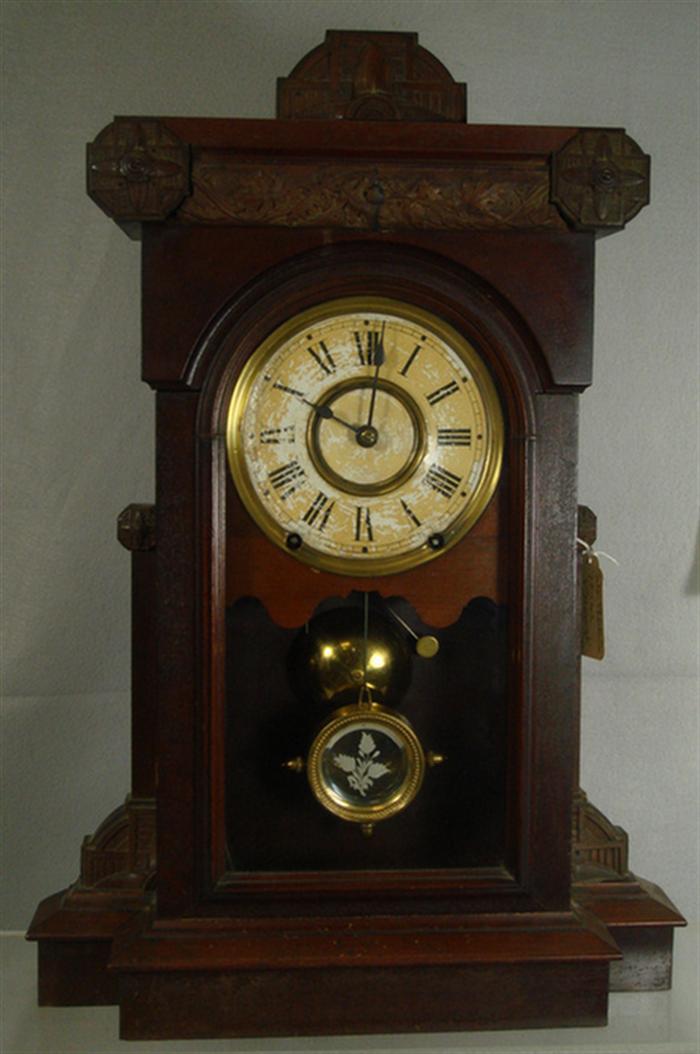 Appraisal: Seth Thomas Pittsburgh VP walnut mantle clock T S worn