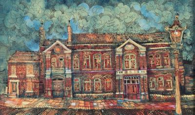 Appraisal: Pat Cooke British - The Oldest Synagogue in Leeds signed