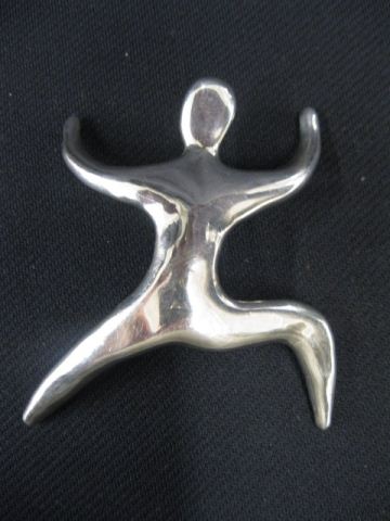 Appraisal: Sterling Silver Figural Brooch climbing figure signed made in Israel