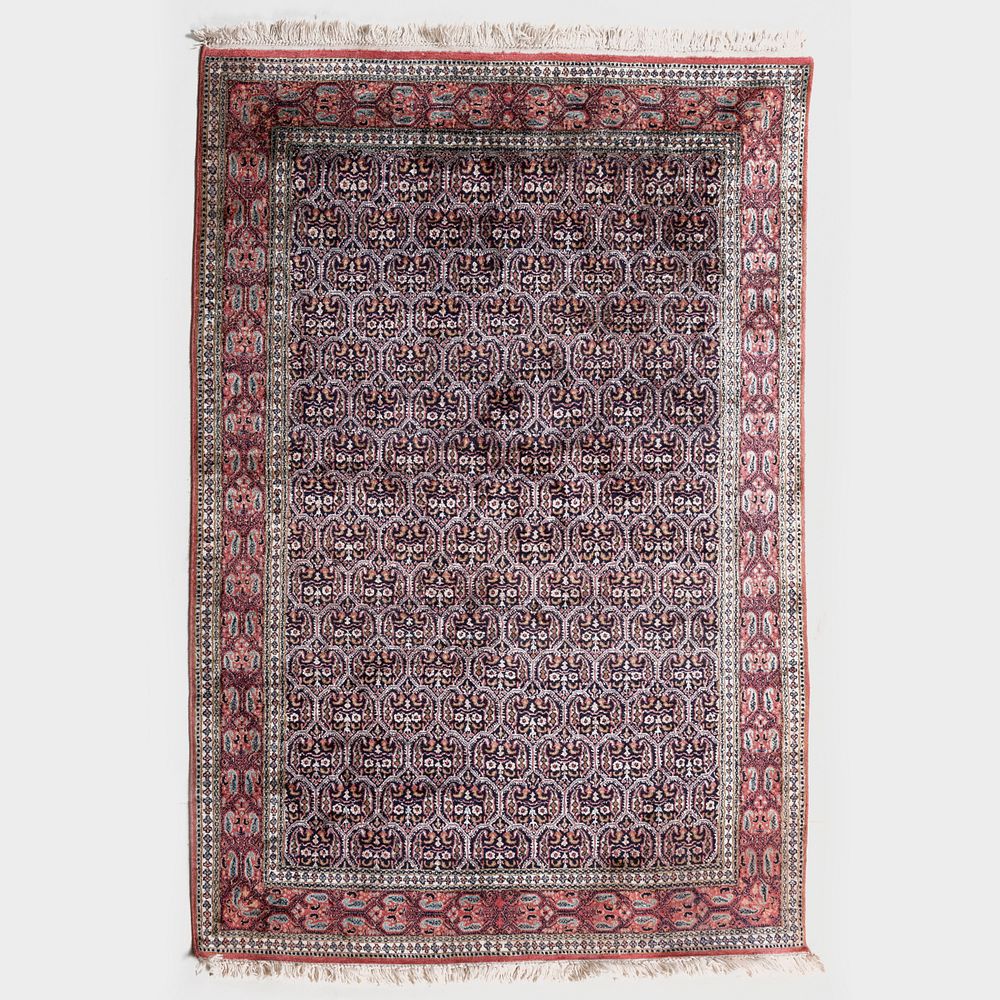 Appraisal: Persian Silk Rug Ghom ft in x ft in Condition