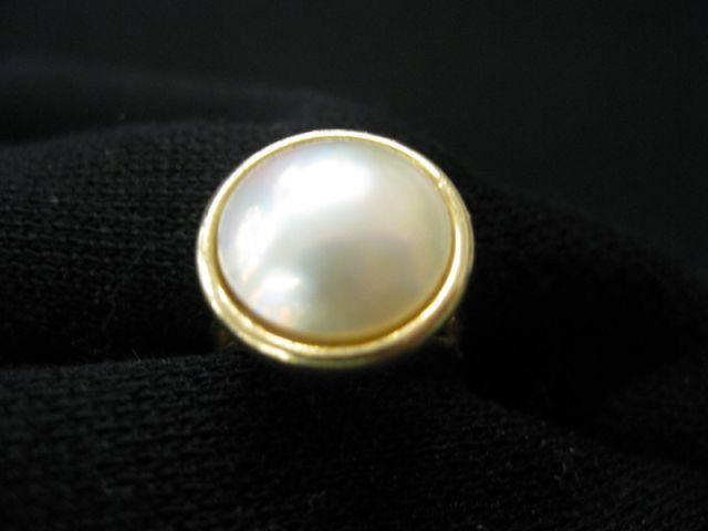 Appraisal: Mabe Pearl Ring mm in k yellow gold