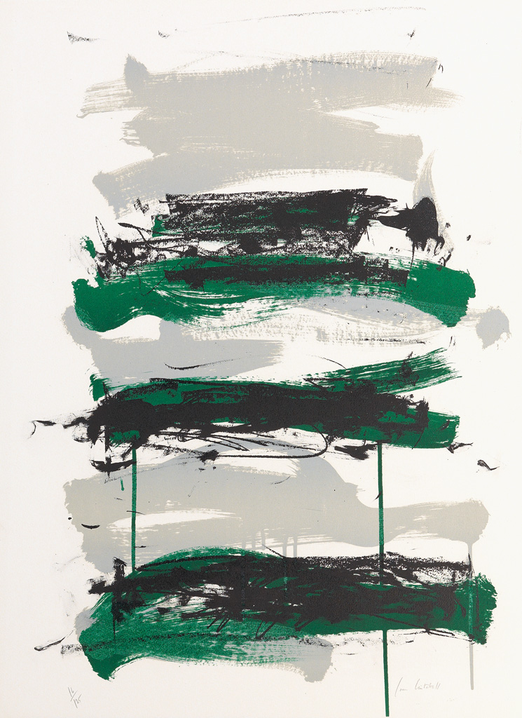 Appraisal: JOAN MITCHELL Champs Black Gray and Green Color lithograph -