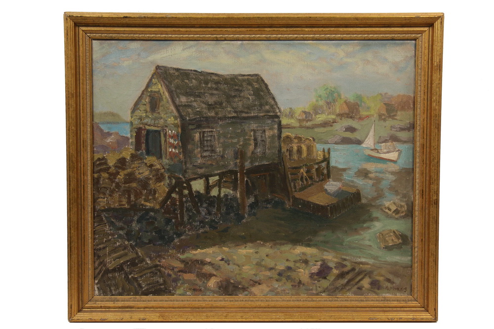 Appraisal: GEORGE NORTH MORRIS NY - - Monhegan Island Fish House