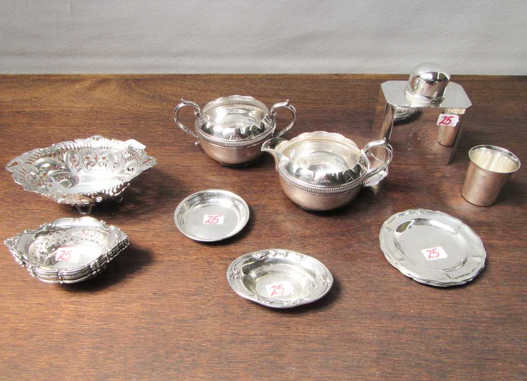 Appraisal: SIXTEEN STERLING SILVER HOLLOWWARE PIECES -piece Gorham cream pitcher and