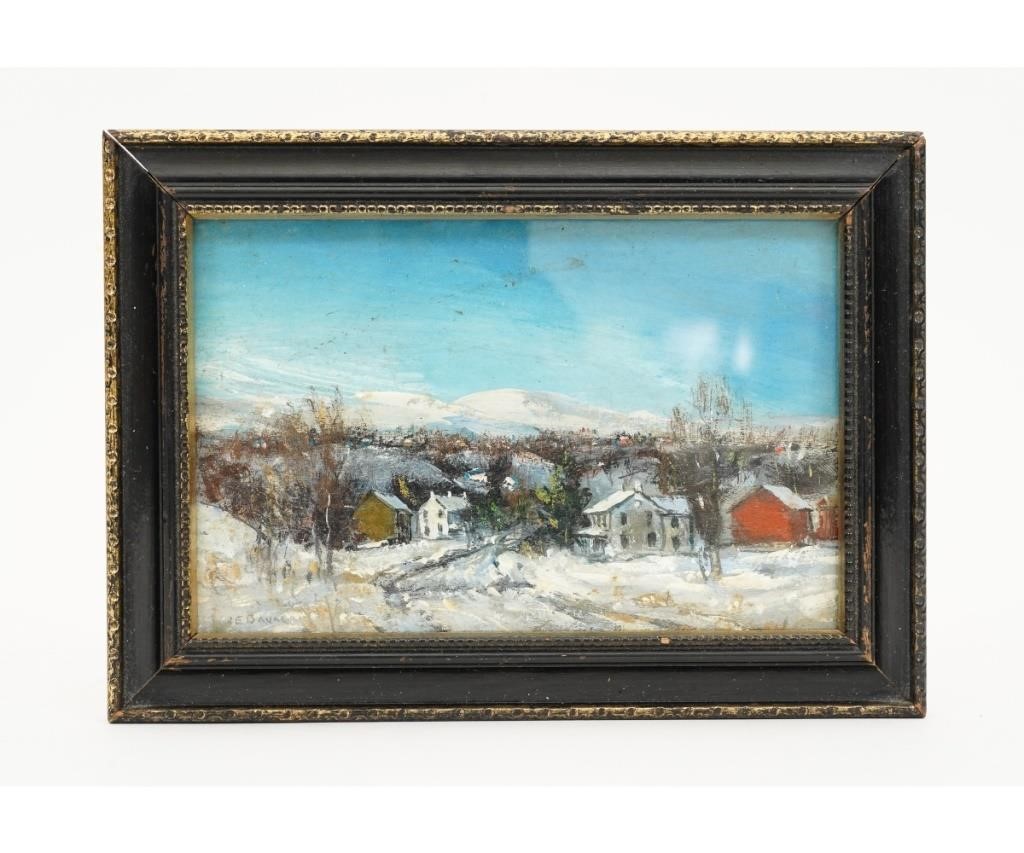 Appraisal: Walter Emerson Baum - PA miniature tempera snow landscape titled