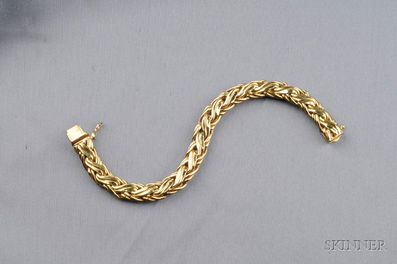 Appraisal: kt Gold Bracelet Tiffany Co composed of braided wire dwt