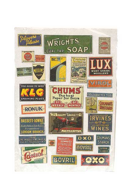 Appraisal: Bassett-Lowke enamel signs consisting of Wrights Coal Tar Soap Twinnings