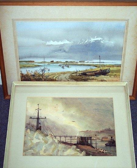 Appraisal: Michael W King Westerly Winds Penarth Headsigned and datedwatercolour cm