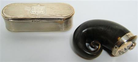 Appraisal: A Victorian Scottish snuff box GC Edinburgh of rounded rectangular