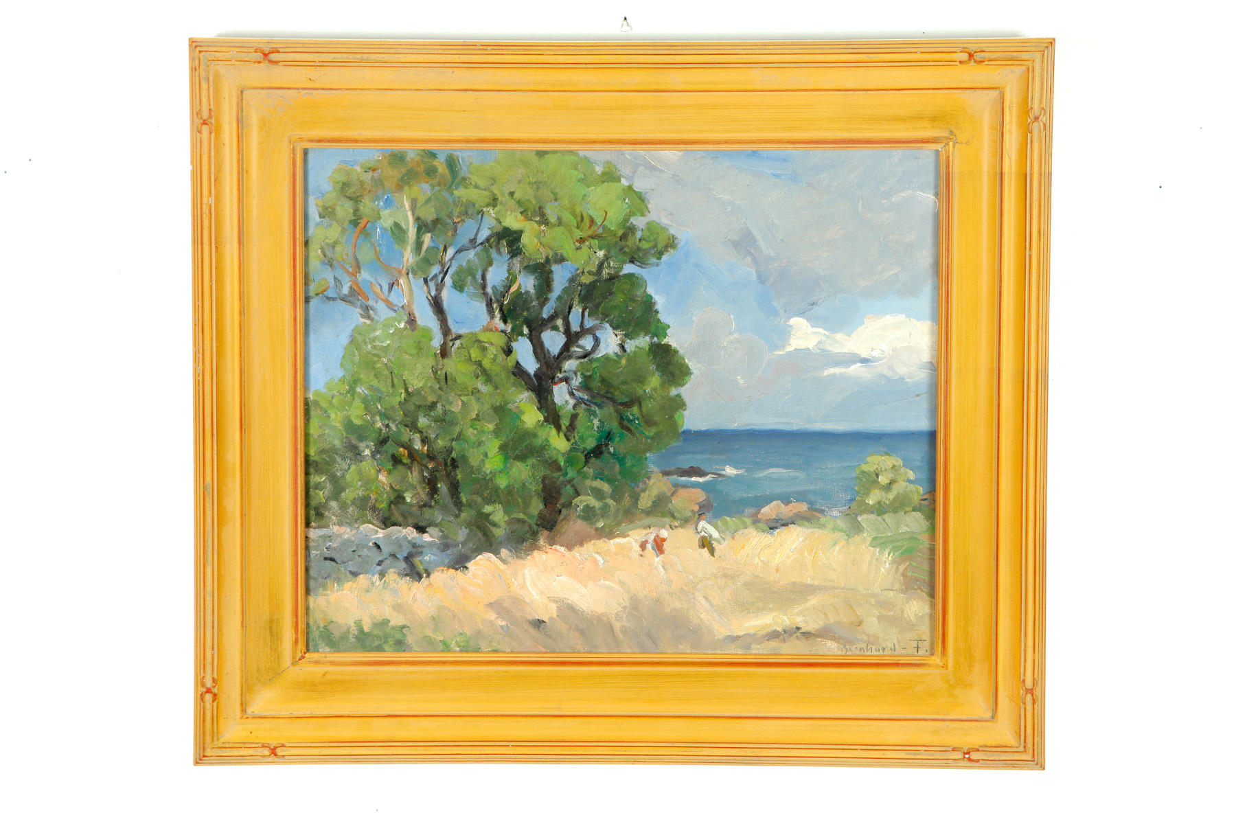 Appraisal: COASTAL LANDSCAPE BY AAGE BERNHARDT-FRIEDRIKSEN DANISH - Oil on canvas