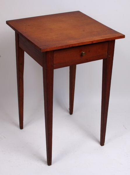 Appraisal: Early th Century cherry single drawer stand x x Good