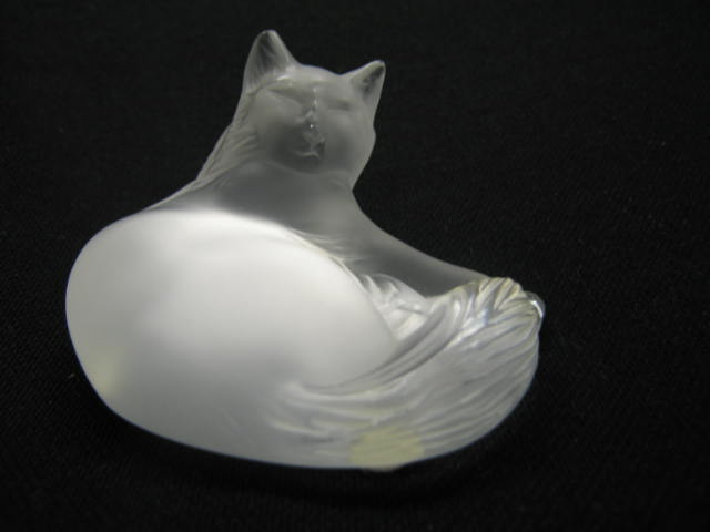 Appraisal: Lalique French Crystal Figurine of a Cat