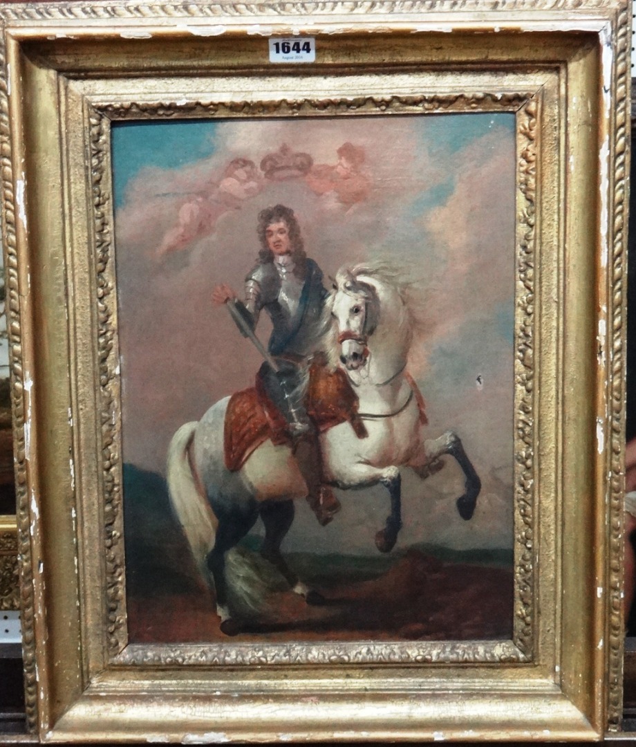 Appraisal: Follower of Sir Godfrey Kneller Equestrian portrait of King Charles