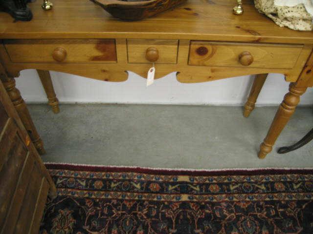 Appraisal: Pine Sofa Table Triple Drawer