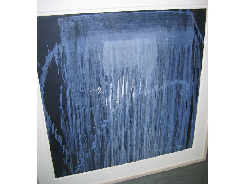 Appraisal: PAT STEIR AMERICAN B Blue Waterfall lithograph signed and dated