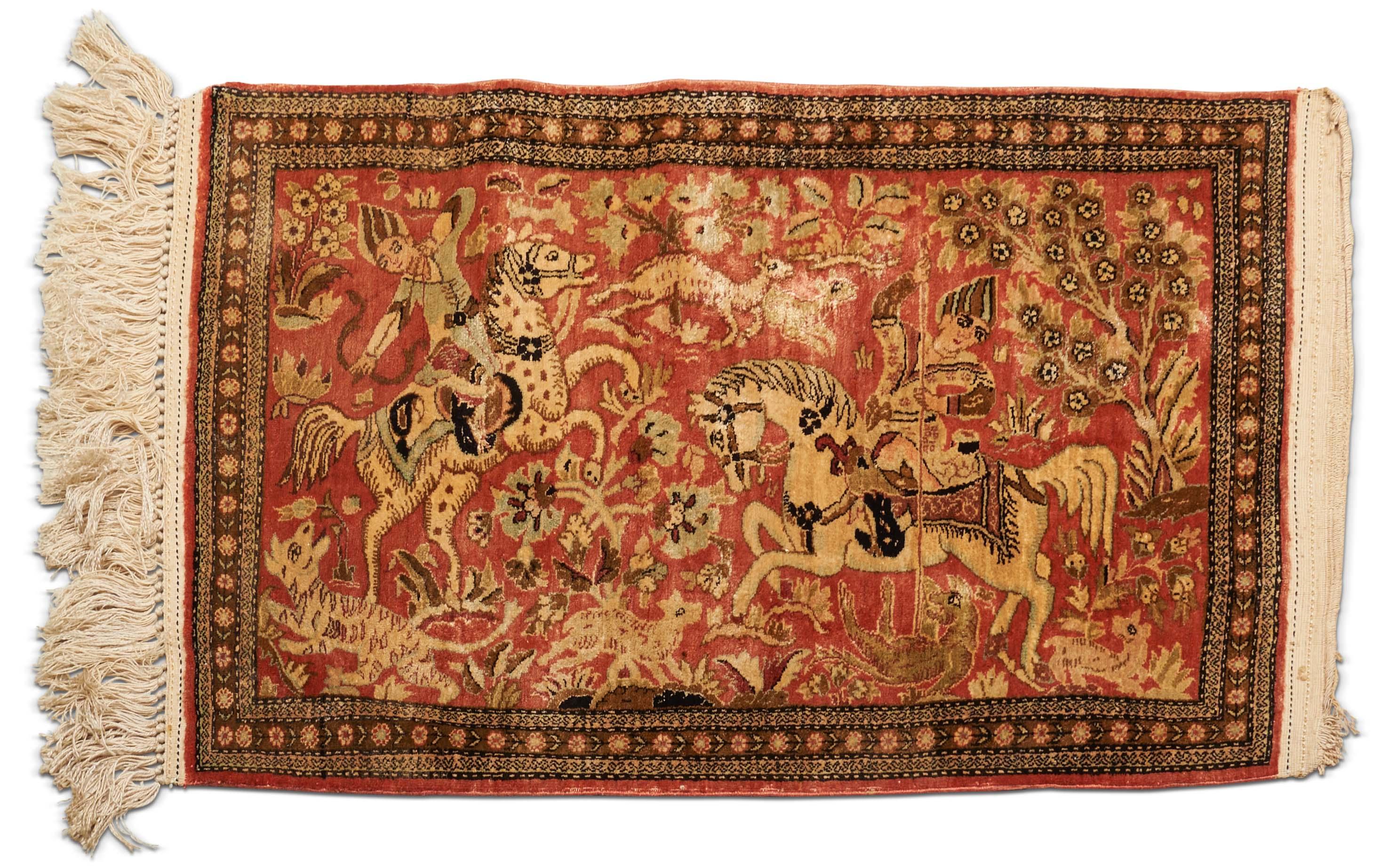 Appraisal: Silk Persian Rug x in