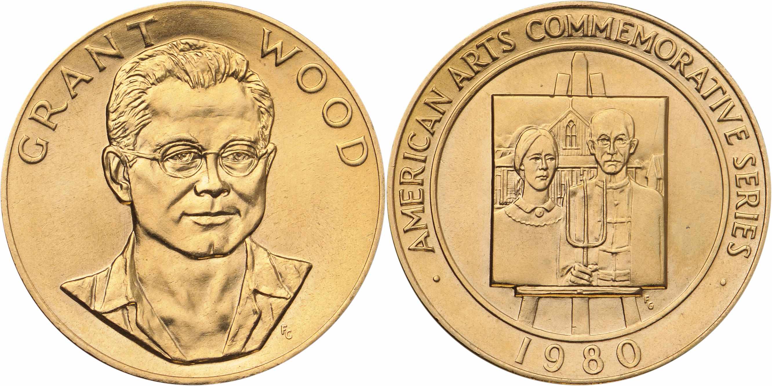 Appraisal: Grant Wood One Ounce American Arts Gold Medals All are