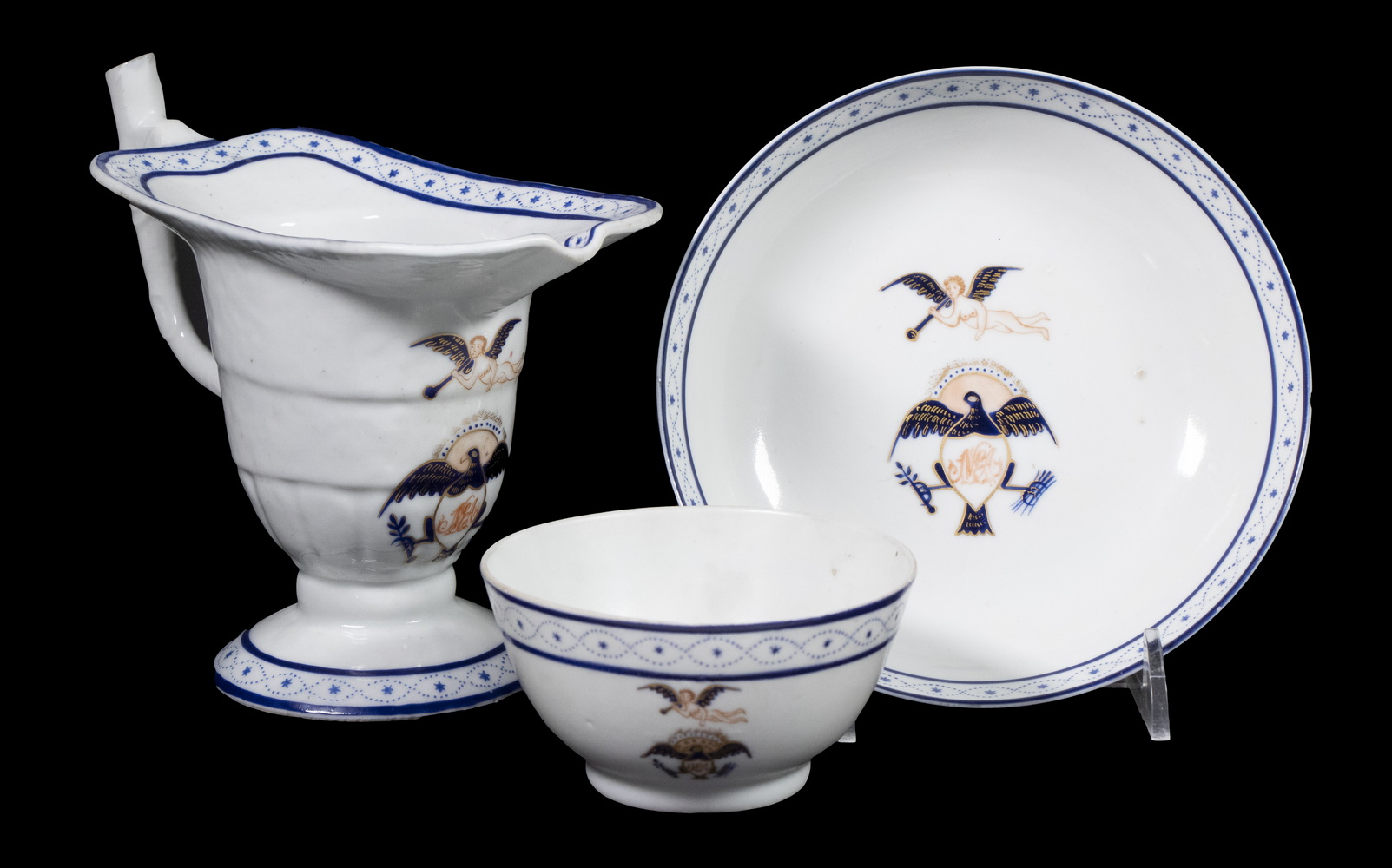 Appraisal: CHINESE EXPORT ARMORIAL PORCELAIN WITH EAGLE CREST Piece Set of