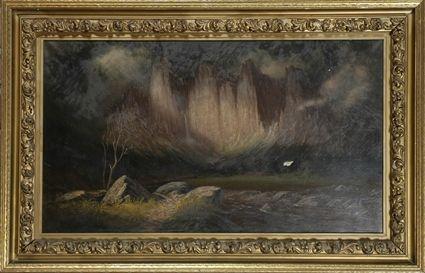 Appraisal: James Everett Stuart - The Storm-Castle Rock Signed J E